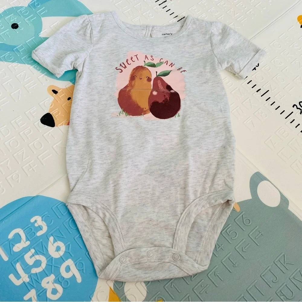 Gray and Pink Baby Onesie and Leggings Set
